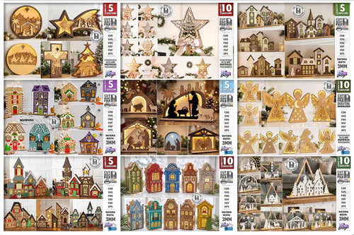 730 Christmas Laser Cut Mega Bundle SVGPIXEL, Christmas SVG Bundle, Xmas Decor Laser Cut Files, Advent Calendars SVG, Christmas Ornaments, Nativity, Gift Box