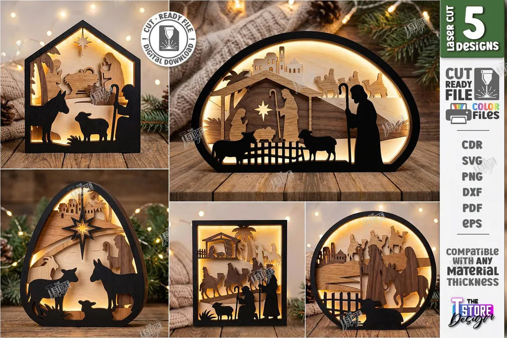 730 Christmas Laser Cut Mega Bundle SVGPIXEL, Christmas SVG Bundle, Xmas Decor Laser Cut Files, Advent Calendars SVG, Christmas Ornaments, Nativity, Gift Box