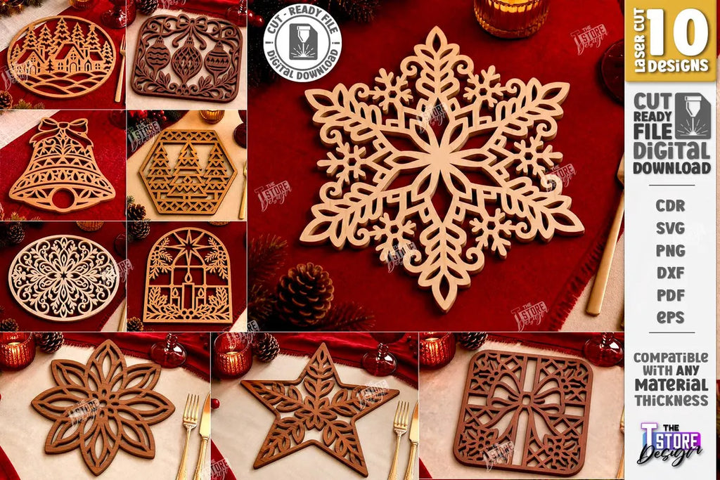 730 Christmas Laser Cut Mega Bundle SVGPIXEL, Christmas SVG Bundle, Xmas Decor Laser Cut Files, Advent Calendars SVG, Christmas Ornaments, Nativity, Gift Box