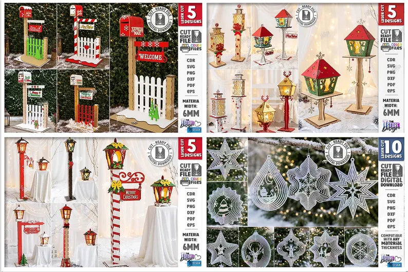 730 Christmas Laser Cut Mega Bundle SVGPIXEL, Christmas SVG Bundle, Xmas Decor Laser Cut Files, Advent Calendars SVG, Christmas Ornaments, Nativity, Gift Box