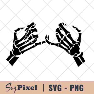 Skeleton Hands Pinky Swear SVG