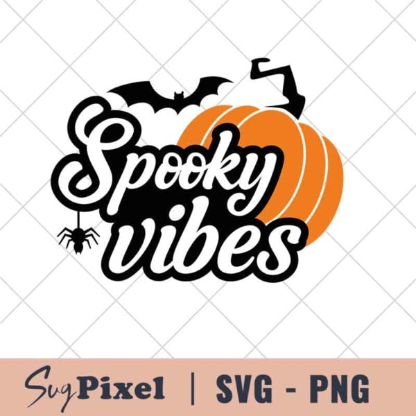 Spooky Vibes pumpkin Svg