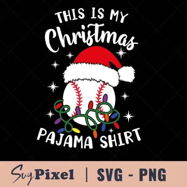 Baseball Santa Hat Christmas svg