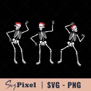 Christmas Dancing Skeletons SVG