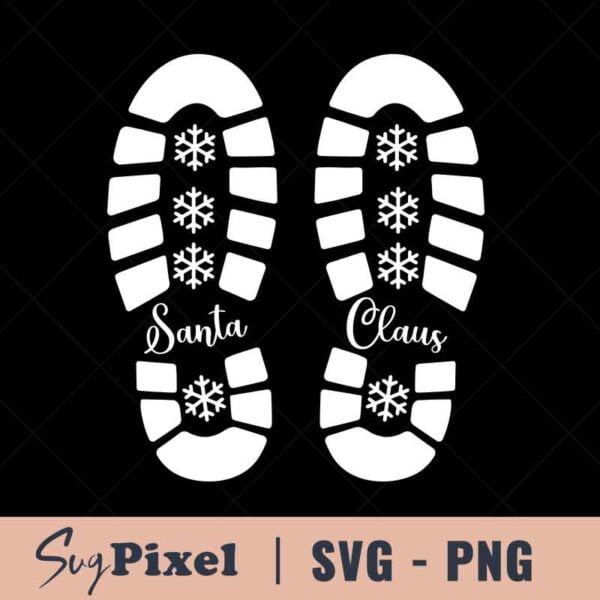 santa claus footprint SVG